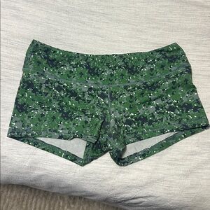 Fleo Green Camo Athletic Shorts